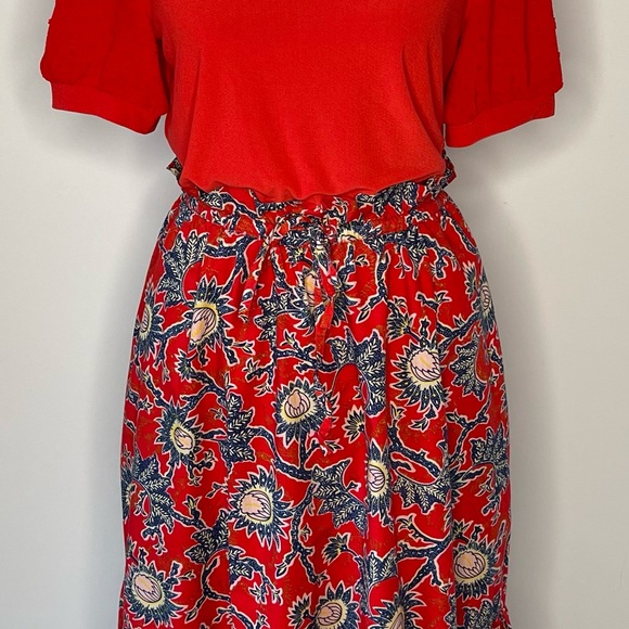 TAHARI Floral Print Tiered Peasant Maxi Skirt - Picture 3 of 4